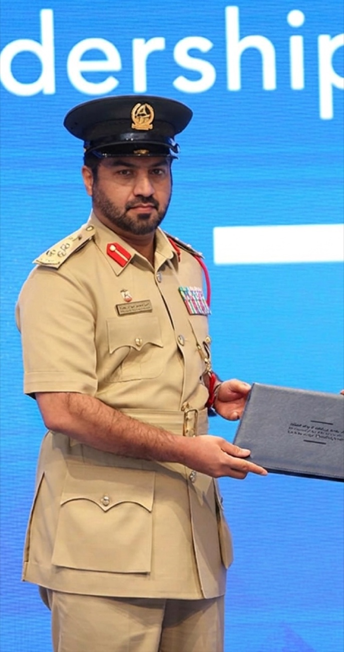 Jamal Al Jallaf in the uniform of a senior Dubai Police officer